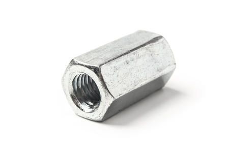 Connecting nut isolated on white background