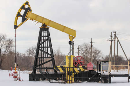 Oil pump oil rig energy industrial machine for petroleumの写真素材