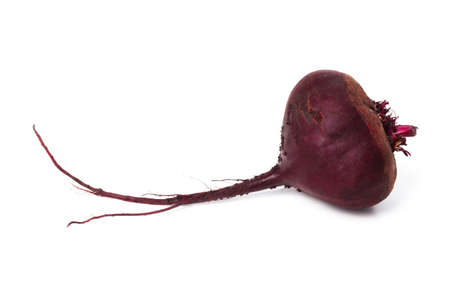Beetroot close up isolated on white backgroundの写真素材