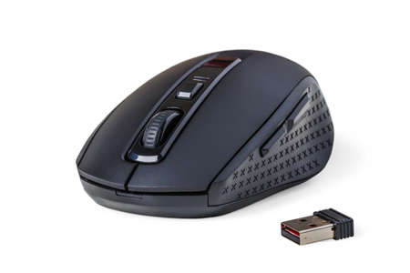 Wireless computer mouse isolated on white background