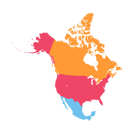 North America mapのイラスト素材