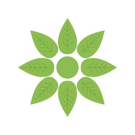 Green flower Icon flatのイラスト素材