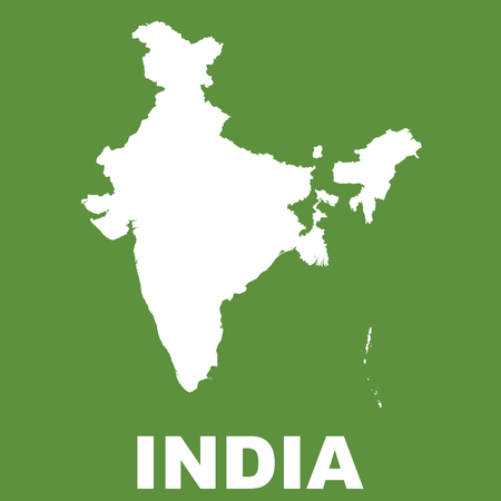India Map on Green Background.のイラスト素材