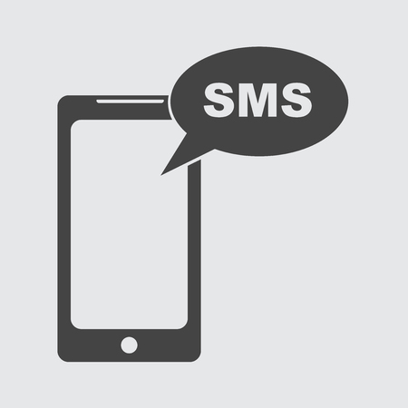 Flat smartphone icon. Sms messageのイラスト素材