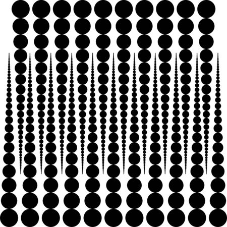 Vector rounds. White rounds on black backgroundのイラスト素材