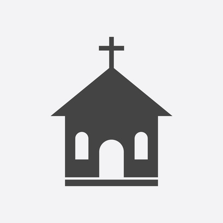 Church sanctuary vector illustration icon. Simple flat pictogram for business, marketing, mobile app, internet on white background.のイラスト素材