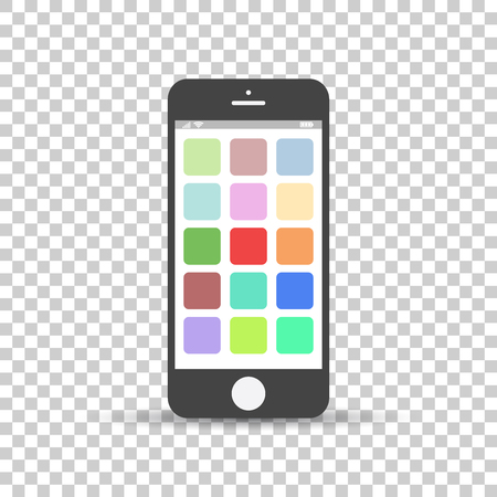 Smartphone icon vector. Flat vector illustration phone on isolated backgroundのイラスト素材