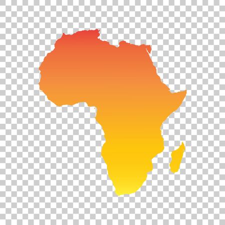 Africa map. Colorful orange vector illustrationのイラスト素材
