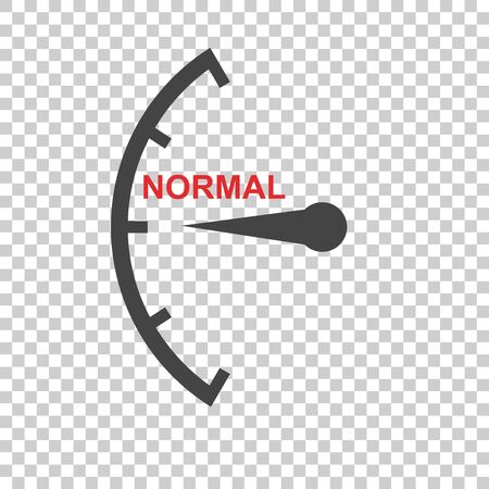 Speedometer, tachometer, fuel low level icon. Flat vector illustration on isolated backgroundのイラスト素材