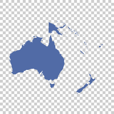 Map of Oceania on isolated background. Flat vectorのイラスト素材