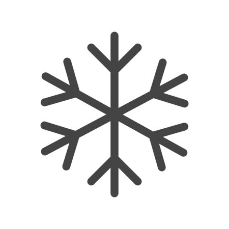 Snowflake icon illustration in flat style isolated on white colorのイラスト素材