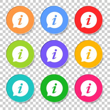 Information Icon vector illustration in flat style isolated on isolated background. Speech symbol for web site design, logo, app, ui.のイラスト素材