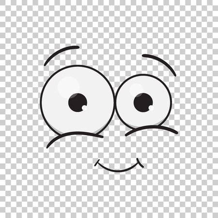 White smiley face. World smile day. Emoticon icon vector illustration.のイラスト素材