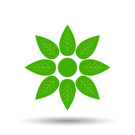 Flower icon. Flat vector illustration. Flower sign symbol with shadow on white background.のイラスト素材