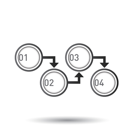 Infographic design on white background. Flat vector illustrationのイラスト素材
