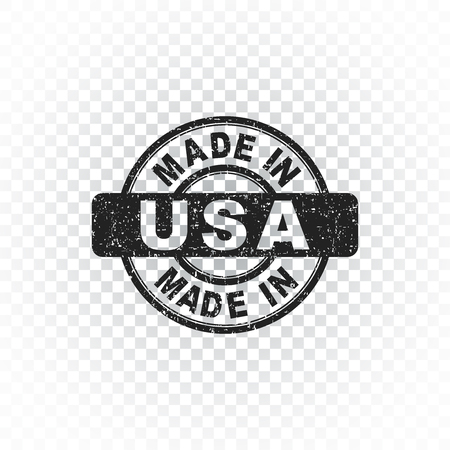 Made in USA stamp. Vector illustration on isolated backgroundのイラスト素材