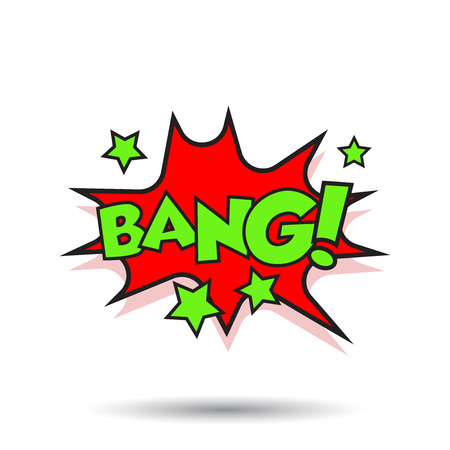 Bang comic sound effects. Sound bubble speech with word and comic cartoon expression sounds vector illustration.のイラスト素材