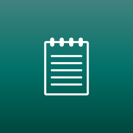 Document icon vector flat illustration. Isolated documents symbol. Paper page graphic design pictogramのイラスト素材