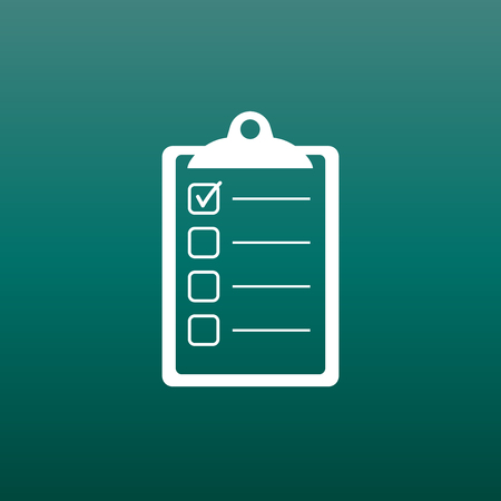 To do list icon. Checklist, task list vector illustration in flat style. Reminder concept icon on green background.のイラスト素材