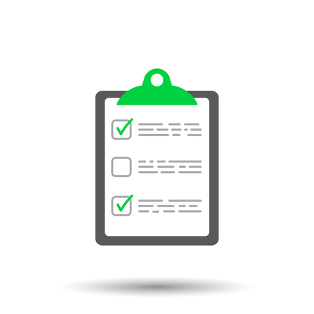 To do list icon. Checklist, task list vector illustration in flat style. Reminder concept icon on white background.のイラスト素材