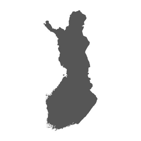 Finland vector map. Black icon on white background.のイラスト素材