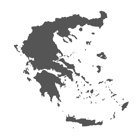 Greece vector map. Black icon on white background.のイラスト素材
