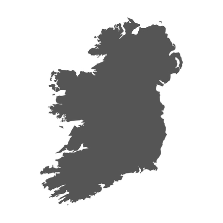 Ireland vector map. Black icon on white background.のイラスト素材