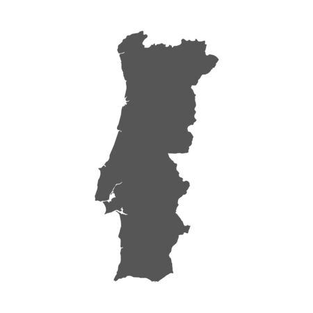 Portugal vector map. Black icon on white background.のイラスト素材