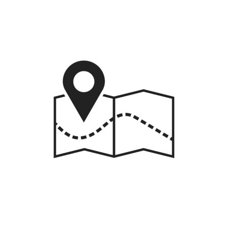 Pin on the map icon. Map gps vector illustration.のイラスト素材