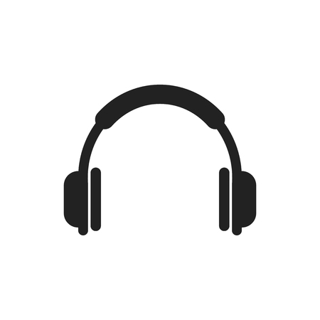 Headphone vector icon. Earphone headset sign illustration.のイラスト素材