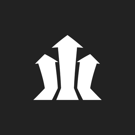 Arrow growing graph vector icon. Progress arrow grow sign illustration. Business concept.のイラスト素材