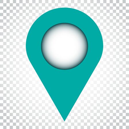 Pin icon vector. Location sign in flat style on isolated background. Navigation map, gps concept. Simple business concept pictogram.のイラスト素材