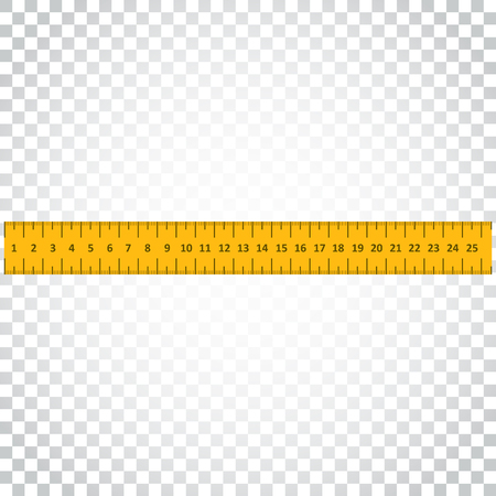 Yellow ruler. Instrument of measurement vector illustration. Simple business concept pictogram on isolated background.のイラスト素材