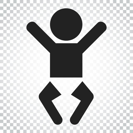 Baby vector icon. Child flat illustration. Business concept simple flat pictogram on isolated background.のイラスト素材