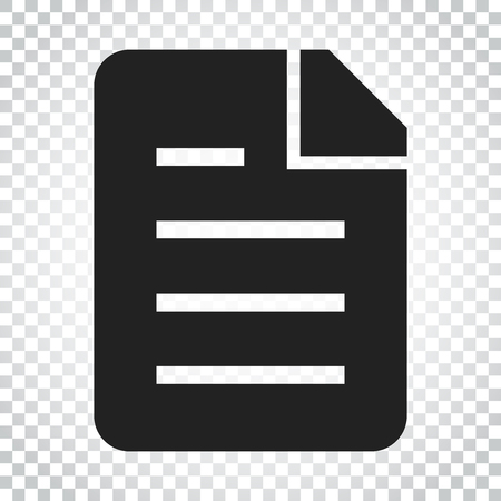 Document flat vector icon. Archive data file symbol logo illustration. Business concept simple flat pictogram on isolated background.のイラスト素材