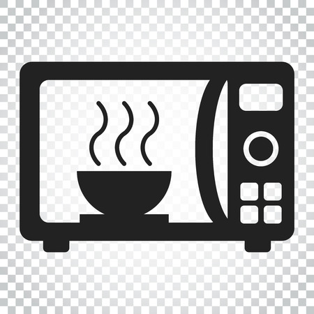 Microwave flat vector icon. Microwave oven symbol logo illustration. Business concept simple flat pictogram on isolated background.のイラスト素材