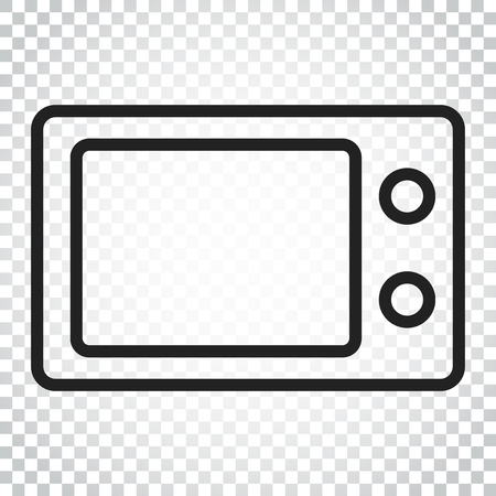 Microwave flat vector icon. Microwave oven symbol logo illustration. Business concept simple flat pictogram on isolated background.のイラスト素材