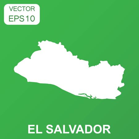 El Salvador map icon. Business concept El Salvador pictogram. Vector illustration on green background.のイラスト素材