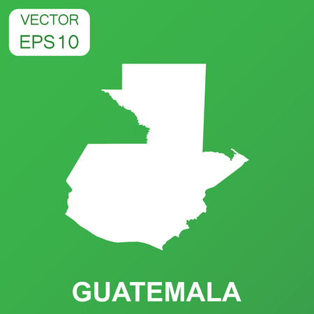 Guatemala map icon. Business concept Guatemala pictogram. Vector illustration on green background.のイラスト素材