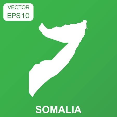 Somalia map icon. Business concept Somalia pictogram. Vector illustration on green background.のイラスト素材