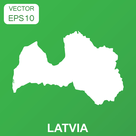Latvia map icon. Business concept Latvia pictogram. Vector illustration on green background.のイラスト素材