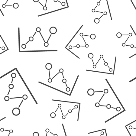 Business graph seamless pattern background. Business flat vector illustration. Chart  sign symbol pattern.のイラスト素材