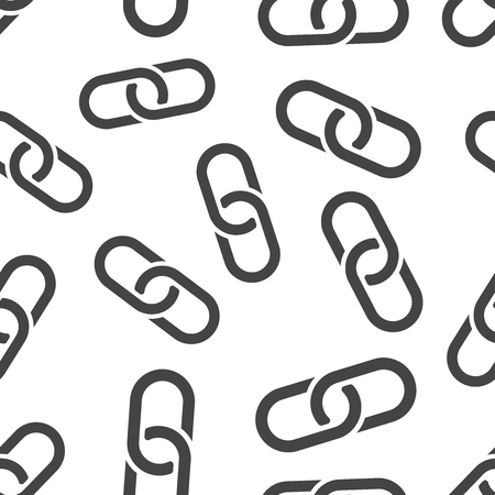 Chain seamless pattern background. Business flat vector illustration. Connection sign symbol...