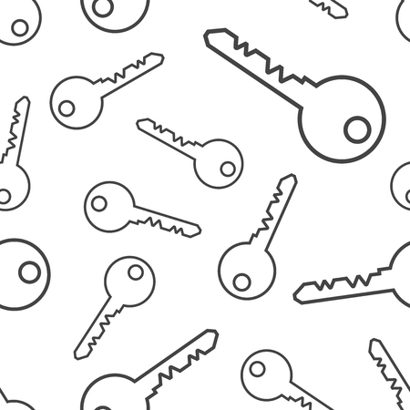 Key icon seamless pattern background. Business flat vector illustration. Unlock sign symbol pattern.のイラスト素材