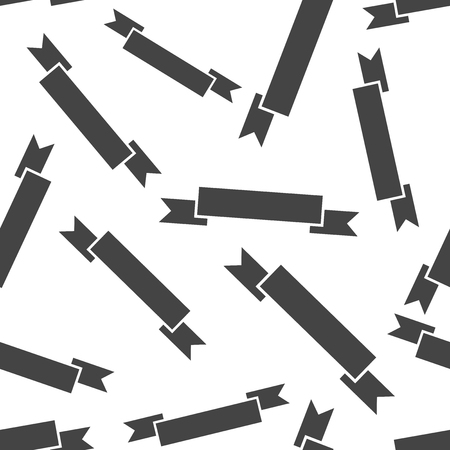 Badge ribbon seamless pattern background. Business flat vector illustration. Award ribbon sign symbol pattern.のイラスト素材