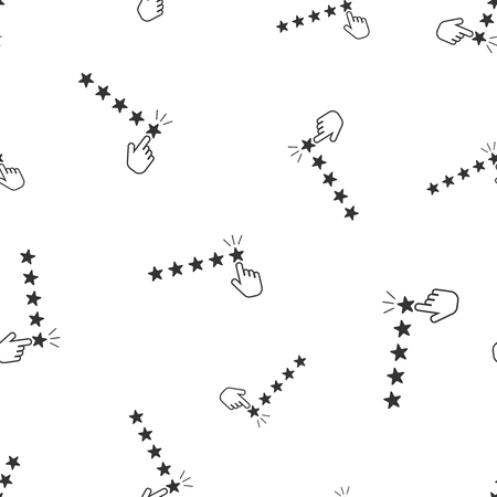 Customer reviews, rating, user feedback seamless pattern background. Business flat vector illustration. Reviews sign symbol pattern.のイラスト素材