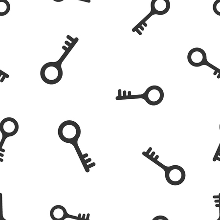 Key icon seamless pattern background. Business flat vector illustration. Unlock sign symbol pattern.のイラスト素材