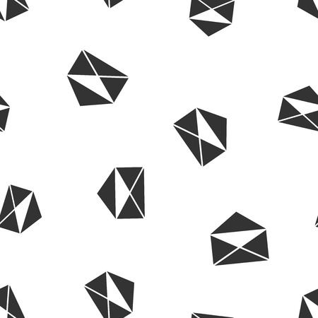 Mail envelope icon seamless pattern background. Business flat vector illustration. Email sign symbol pattern.のイラスト素材