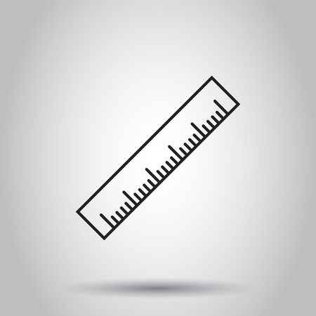 Ruler icon. Vector illustration on isolated background. Business concept ruler meter pictogram.のイラスト素材