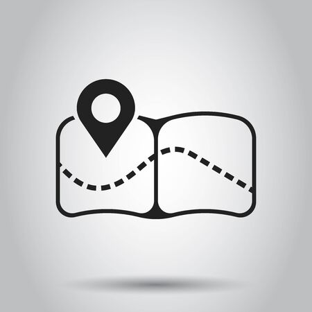 Pin on the map icon. Map gps vector illustration.のイラスト素材